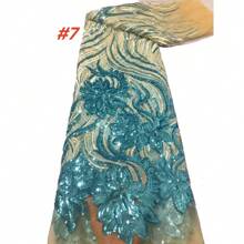 African Tulle Lace Fabric 2025 High Quality Lace Material Sequins French Nigerian Lace Fabrics For Sewing Wedding Dress