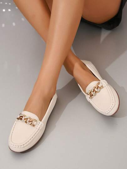 女士平跟一脚蹬休闲鞋，舒适软底乐福鞋，护士鞋，时尚百搭轻便妈咪鞋