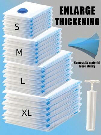 1pc/10pcs Vacuum-Sealed Bags, Travel Accessories, Vacuum Bags, Travel Essentials, Vacuum Storage Bags, Travel Essentials, Storage Bags, Cruise Essentials, Organization And Storage, Bedroom