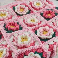 手工钩编紫藤手提单肩包、通勤钱包、女士礼物