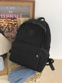 纯色大容量轻便防水背包，适合女大学生和白领，非常适合学校，大学，工作，商务，通勤，返校，学校背包，大容量，笔记本电脑隔层，便携，适合十年以上女学生背包，大学，小学，初中，高中，工作，商务，通勤，户外，旅行