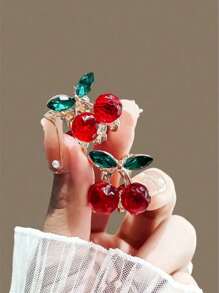 10pcs/4pcs/2pcs/1pc Cute Mini Cherry Pattern Hair Clips, Hair Claws, Hair Accessories, Bangs Clips, Party Favors, Suitable For Daily Wear