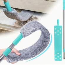 1pc Ultra Microfiber Telescopic Handle Duster Set - Flexible, Wet And Dry Use, Suitable For Home Cleaning - Furniture, Sofa, Bedroom, Living Room, Bathroom