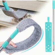 1pc Ultra Microfiber Telescopic Handle Duster Set - Flexible, Wet And Dry Use, Suitable For Home Cleaning - Furniture, Sofa, Bedroom, Living Room, Bathroom