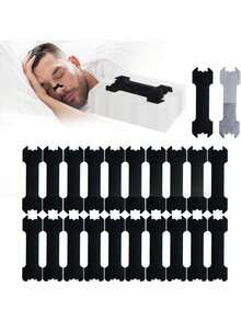 50/40/20/2 pièces Patch nasal anti-ronflement, Patch nasal pour calmer la respiration pendant le sommeil ou l'exercice, Patch nasal, Patch nasal anti-ronflement, Patch nasal pour la respiration - Noir amélioré - Voir 6