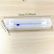 Hot  Multifunctional Reusable Plastic Wrap Cutter And Dispenser With Built-In Slicer,Idea For Kitchen Storage, Office Use