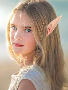 1 Pair Fairy Pixie Elf Ears - Cosplay Soft Pointed Ears Elven Masquerade Vampire Fairy Ears Makeup Costume Accessories, Cross-Border Halloween Elf Ears Cos Props Elf Ears Vampires Dentures Fairy Fake Ears - Multicolor - View 3