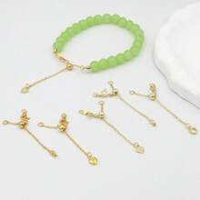 2pcs Heart-Shaped Extender Chain, Copper Adjustable Extensible Chain Connector For DIY Jewelry Making, Used For Necklaces, Anklets, Key Chains