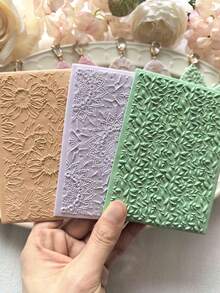 وسادة ملمس ورقة العنب والعباد الشمس، حصيرة ملمس السيليكون الناعم للطين لصنع أقراط الطين الناعم والدبابيس والقلادات والنحت الفخاري، أدوات ديكورية إبداعية DIY - رمادي غامق - مشاهدة 4