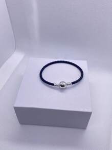 1 pièce Bracelet  rond à boucle de charme de haute qualité pour femmes, convient pour le port quotidien, compatible avec les perles de charme, cadeau parfait pour Noël et la Saint-Valentin
