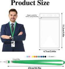 6 Pack Lanyards ID Badges Cruise Lanyard Ship Cards With Waterproof ID Badge Holder Cruise Essentials 2026 - 6 Pack - View 12