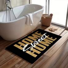 1 Stück "Willkommen auf der dunklen Seite" thematische Fußmatte - rutschfest, maschinenwaschbar aus Polyestermaterial, geeignet für stark frequentierte Bereiche, Innen-/Außendekoration - leicht zu reinigen, weiches & bequemes Stoffmatte, kann in Waschbecken, Waschküche, Eingangsbereich, Esszimmer, Schlafzimmer, Dusche, Innenräumen verwendet werden, ein ideales Badezimmer-Accessoire. - Verschiedenfarbig - Übersicht 4