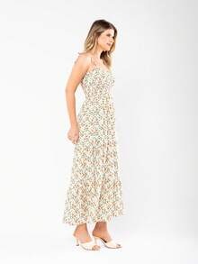 Ruffled Hem Knot - 米色 - 查看 4