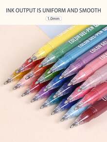 Languo 88 Colors Children's Campus Art Painting DIY Large Capacity Notebook Pen, Metallic Glitter Flash Gel Pen Set, No Color Blending And Stackable Colors, Highly Attractive Fluorescent Gel Pen, Flash Special Effect Painting 1mm High-Precision Pen Head Gel Marker Pen, Back To School Season, Halloween Drawing Gift Set.Guangna. - Multicolor - View 4