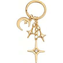 Cute Star Bag Charms Keychain - Shiny Celestial Charm For Keys, Bags & Car Decor - B - View 1
