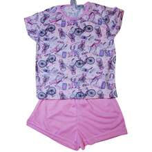 Pijama Juvenil Menina Curto - Multicolorido - Visão 2