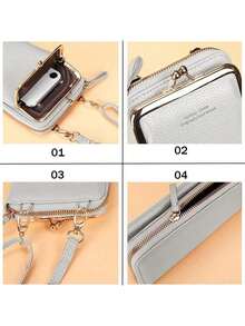 荔枝纹长款女士手机钱包多功能时尚手拿包单肩斜挎迷你零钱包女士钱包