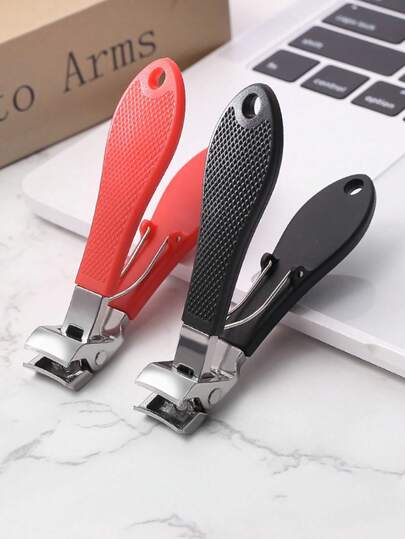 Men's Oblique Nail Clippers, Thick Toenail Clipper For Elderly, Ingrown Toenail Cutter With Catch Tray, Extra Wide Handle, Sharp Heavy Duty Stainless Steel Nail Trimmer