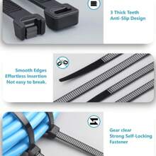 25/50/100/200/300 Stück Schwerlast Nylon Kabelbinder (3MM/150MM - Standard 2MM Breite), UV-beständig, kälte- und hitzebeständig, Mehrzweck Plastik Kabelbinder für Autoreparatur, Büro und Outdoor-Einsatz, inklusive Aufbewahrungsregale, Autoteile, Multifunktionales Design, strapazierfähiger Nylon-Gurt, schwarze industrielle selbstverriegelnde hochfeste Nylon-Kabelbinder, für Schulmaterial, Schulanfang