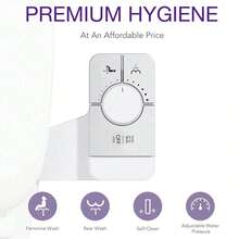 Bidet-Aufsatz für Toilette - Ultra-schlanker selbstreinigender Kaltwasser-Sprühbidet für vorhandene Toilettensitze mit Dual-Düse für Damen- und Hinterwäsche, das beste Weihnachtsgeschenk, schwarz, silber