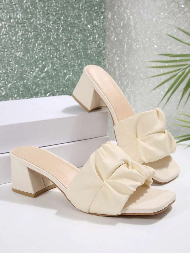 1 par de sandalias de tacón alto con tira cruzada, decoración de rhinestone y punta abierta para mujeres y adolescentes. Altura del tacón de 5 cm, adecuado para mayores de 15 años, apto para viajes, vacaciones, moda casual, fiestas, escuela, playa, primavera/verano 2026. Pedir 1 talla talla grande grande para pies anchos, pedir 1 talla talla grande pequeña para pies estrechos. - Beis - Añade 6