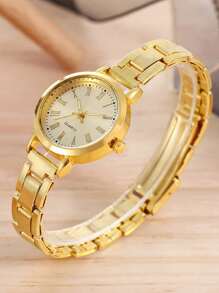 1 件优雅女士手表奢华完美复古浪漫简约创意模拟时钟纽扣电池指针石英表女孩学校情人节生日毕业节日礼物母亲和女儿送给她的浪漫礼物