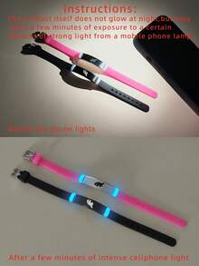 ATLVXJL 2 件套夜光恐龙不锈钢和硅胶情侣/朋友手链套装，适合日常佩戴和情人节礼物