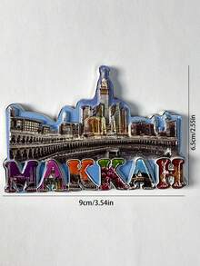 1 pieza Imán de nevera 3D cultural, Diraiyah Old Town, Arabia Saudita, regalo de recuerdo de viaje, decoración del hogar Día Nacional Saudí Arabia Saudita