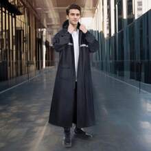 Hochwertiger modischer Regenmantel, verdickter Regenmantel, ganzkörper Regenmantel, wasserdicht und windabweisend Regenjacke für Herren und Damen, multifunktionaler Regenponcho für Outdoor-Aktivitäten wie Radfahren, Reisen, Klettern, wasserdichter Regenmantel in Große Größen, schwarzer Regenmantel, Regenumhang für Erwachsene, Mode-Regenmäntel für Outdoor-Einsatz