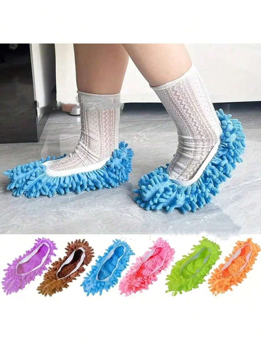 1 pezzo/2 pezzi Pantofole multifunzionali per la pulizia della polvere sul pavimento, scarpe per la pulizia del pavimento di casa