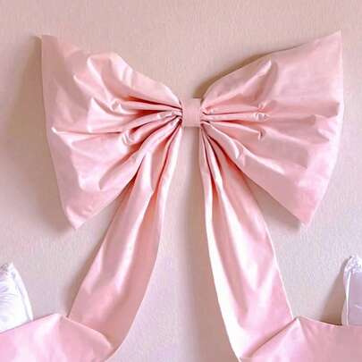 1 件巨型蝴蝶结装饰品，适用于生日派对背景、房间墙面装饰、超大丝带悬挂装饰、礼品墙面装饰、拍照道具，非常适合新娘送礼会、婚礼派对、圣诞节装饰、圣诞家居礼物、圣诞装饰