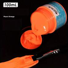 Fluorescent Acrylic Paint, 100ml/3.38oz , Non-Fading, Rich Vivid Pigments,(Not Shiny) Assorted Fluorescent Colors, Fast Dry Formula, Non-Toxi - one-size - View 9