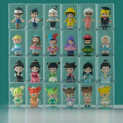 1pc透明展示盒迷你小收纳盒样品盒储物盒活动人偶展示盒可堆叠展示柜防尘防水展示盒首饰盒礼品收藏盒礼品盒