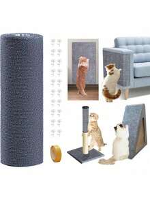 Cat Scratch Furniture Protector Keep Couch Sofa Protection Anti Claws Corner Wall Scratcher Post Sisal Scratching Mat Carpet Pad Cover Fabric Tree Guards Remnants 40"X15.8" (Deep Grey) - 深灰色 - 查看 1