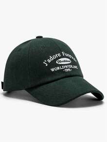 1 件男女通用纯色休闲刺绣字母棒球帽，时尚百搭涤纶棒球帽，适合户外活动和日常使用 - Reek - 查看 13