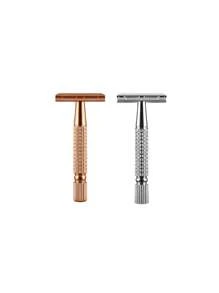 1 pièce Support de rasage pour homme, kit de rasage manuel classique avec support en alliage de zinc pour rasoir, support de rasage à ouverture par torsion, sans lame de rasoir