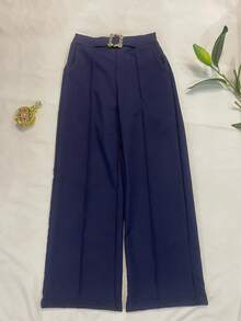 Long Pants With Pocket And Elastane At The Waist