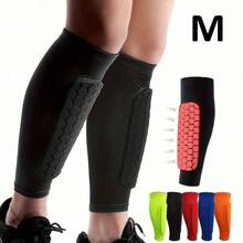 [Shin Guard Protector] 2pcs Lightweight Soccer Shin Guard Calf Pad - Shin Compression Sleeve With Honeycomb Pad, Support Protector For Shin Splint Baseball Boxing Kickboxing MTB
