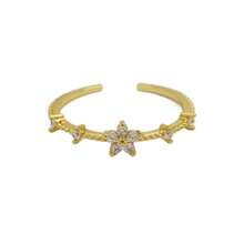 1pc Personalized Custom Gemstone Ring - Custom December Birthstone Small Flower Open Ring Custom Women's Fashion Ring As A Birthday Gift/Christmas Gift/Thanksgiving Gift/New Year Gift For Friends/Family/Partner