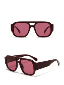 1 Pair Women Multi-Color Frame Fashionable Fashion Glasses, Summer Beach Accessory Aviator Shape Shades