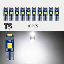T5/T10 LED 灯泡散热快，拥有 360 度照明角度，提供多种颜色和高亮度。它们易于安装，使用寿命长。194 个 LED 车内灯泡可用于仪表盘指示灯、牌照灯、顶灯、前后侧示廓灯、后备箱灯、转向灯、示宽灯、手套箱灯、内尾灯等。