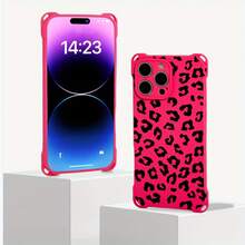 Funda para teléfono (1 unidad). Diseño con estampado de leopardo negro. Incluye orificios para colgar en las cuatro esquinas. Compatible con 13 Pro, 16, 15, 14 Plus y 12. Funda protectora mate integral en TPU. - Colores mixtos 2 - Ver 3