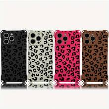 Funda para teléfono (1 unidad). Diseño con estampado de leopardo negro. Incluye orificios para colgar en las cuatro esquinas. Compatible con 13 Pro, 16, 15, 14 Plus y 12. Funda protectora mate integral en TPU. - Colores mixtos 2 - Ver 6
