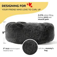 Hachikitty Calm Donut Cuddler, Cama grande para perro, 30': Suministros para mascotas