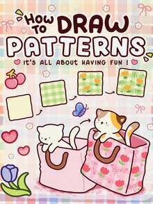 1pc New Cross-Border Product "How To Draw Patterns: A Simple And Fun Guide" Cocoa Themed Coloring Book, Suitable For Adults And Teens, Super Cute And Cozy Patterns, Comfortable Coloring Space (Cozy Space Coloring) - Multicolor - View 12