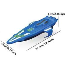 قارب بريموت كنترول 2.4 جيجا هرتز، أحمر/أزرق/أصفر، تصميم مقاوم للماء، تحكم عن بعد، للتنقل على سطح الماء، بطارية طويلة الأمد، مصنوع من مادة ABS، لعبة مائية خارجية للأطفال، هدية عيد ميلاد للأولاد والبنات - متعدد الألوان - مشاهدة 3