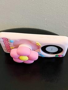 Funda de teléfono con soporte de flor de silicona estilo coreano compatible con Huawei Nova 13 Pro, Nova 12, Nova 11, Mate 70, Mate 60, P70, P60, P50 Pro, New Nova 13, resistente al agua, a golpes, a caídas y a arañazos - Rosa - Ver 6