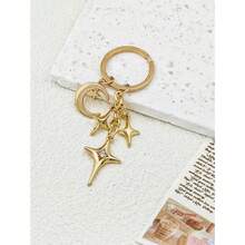 Cute Star Bag Charms Keychain - Shiny Celestial Charm For Keys, Bags & Car Decor - A - View 2