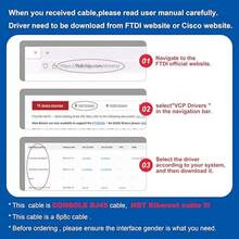 Cable de consola USB, cable de consola de USB a RJ45 para enrutadores/AP/interruptores Cisco, Windows, Linux (Azul) - Celeste - Ver 6