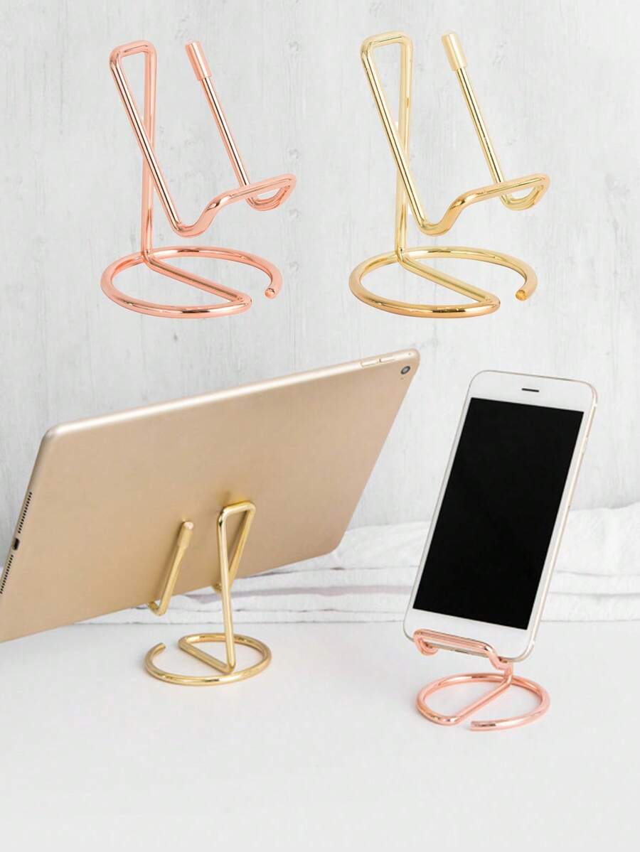 1 Piece Of Simple Iron Mobile Phone And Tablet Stand Metal Creative Desktop Slouchy Drama Mobile Phone Holder - Multicolor - View 1